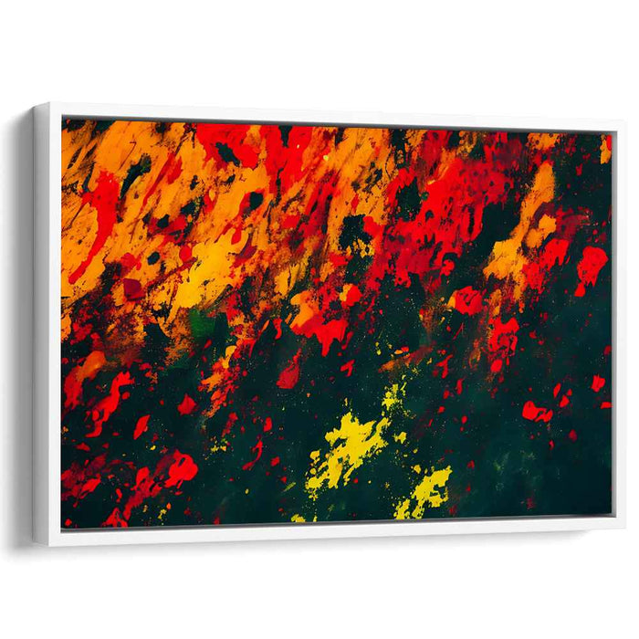 Orange Abstract Splatter #128