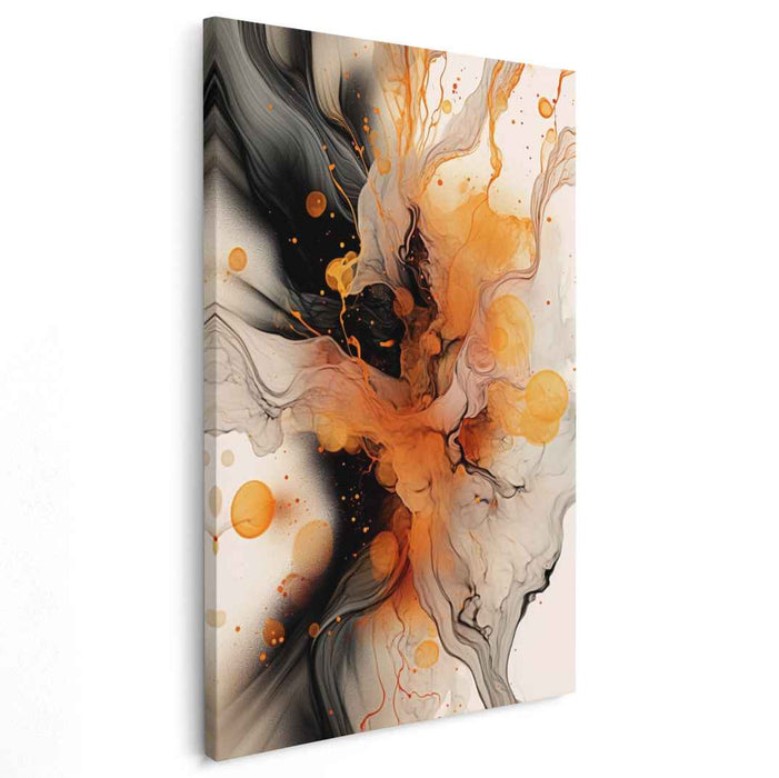 Colorful Chaos Outpour: Abstract Expressionist Canvas Art Print