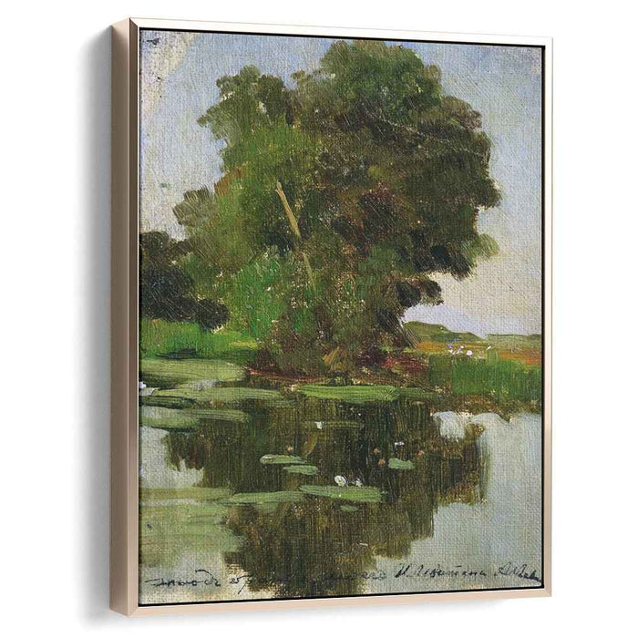 Overgrown pond by Isaac Levitan