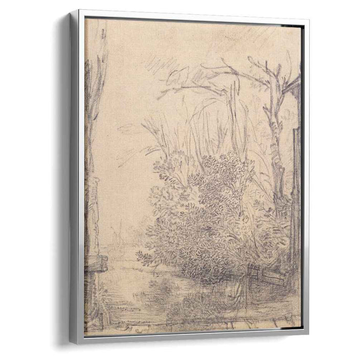 Overhanging bushes in a ditch (1640) by Rembrandt