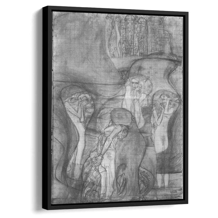 Painted composition draft Jusisprudenz (1898) by Gustav Klimt