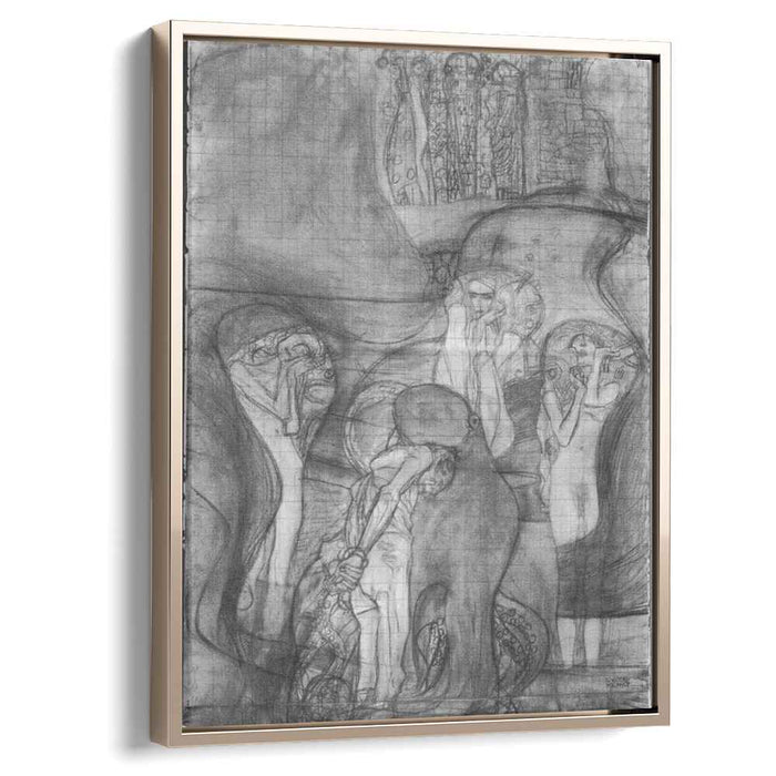 Painted composition draft Jusisprudenz (1898) by Gustav Klimt