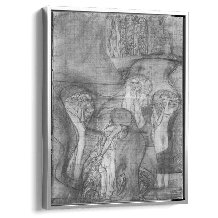 Painted composition draft Jusisprudenz (1898) by Gustav Klimt