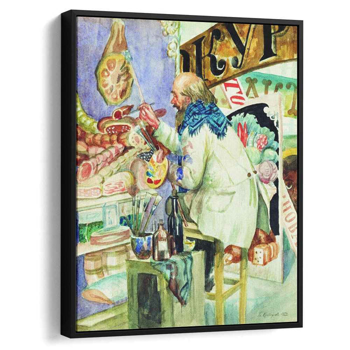 Painter of signboards (1920) by Boris Kustodiev