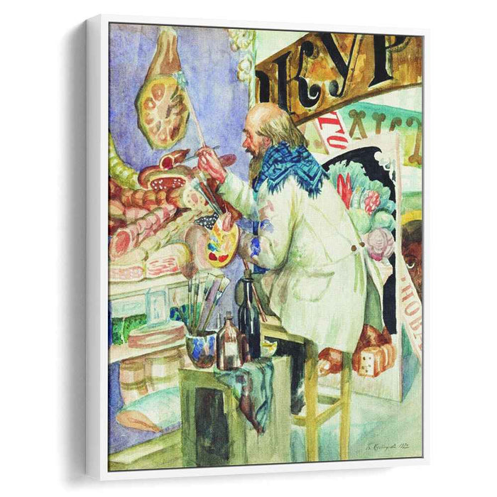 Painter of signboards (1920) by Boris Kustodiev