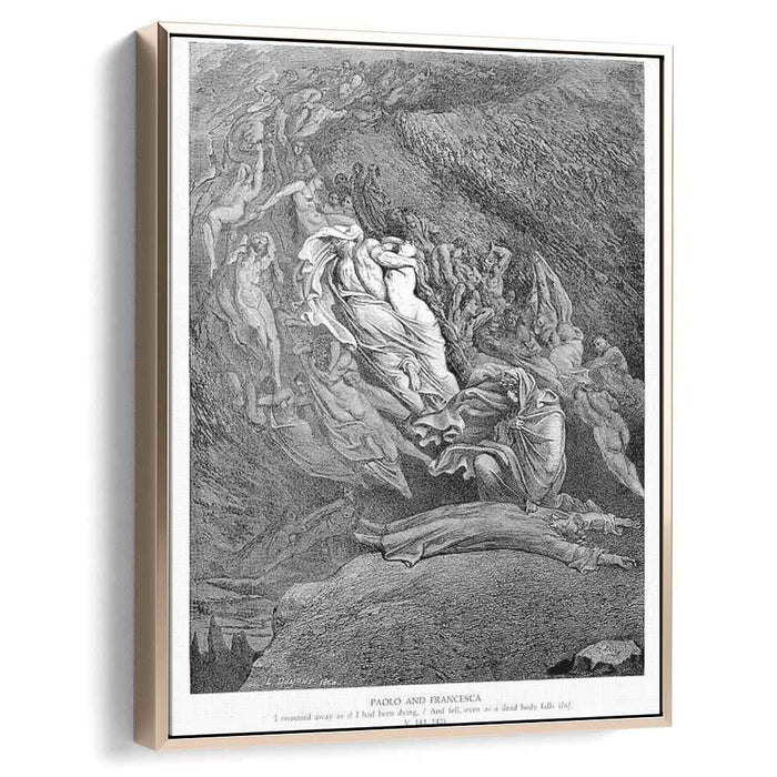 Paolo and Francesca II by Gustave Dore