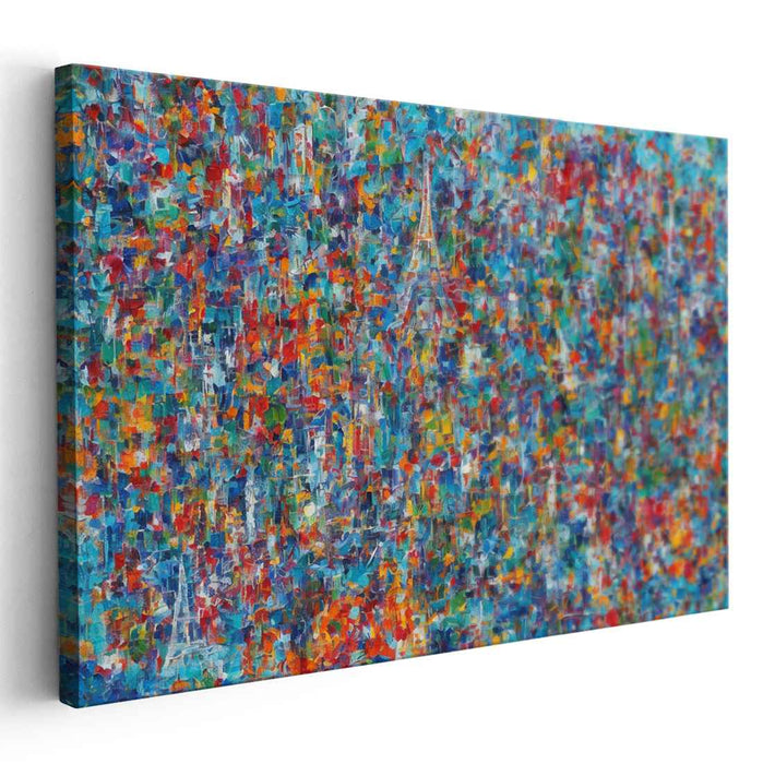 Heartstrings Unraveled: Abstract Expressionist Canvas Art Print