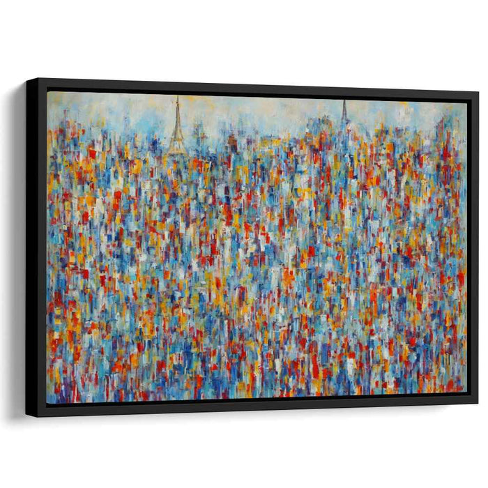 Cityscape Rhythms: Abstract Expressionist Urban Canvas Art Print