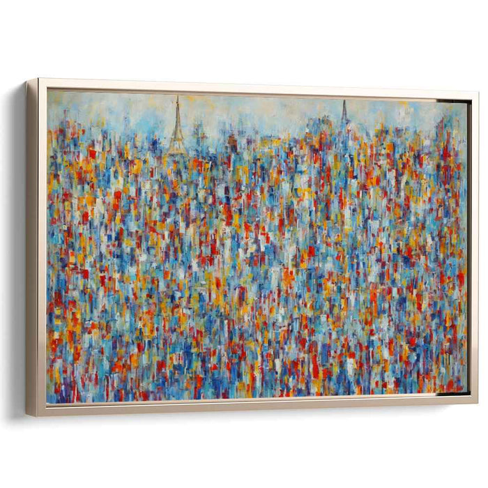 Cityscape Rhythms: Abstract Expressionist Urban Canvas Art Print