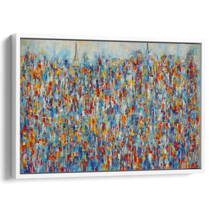 Cityscape Rhythms: Abstract Expressionist Urban Canvas Art Print