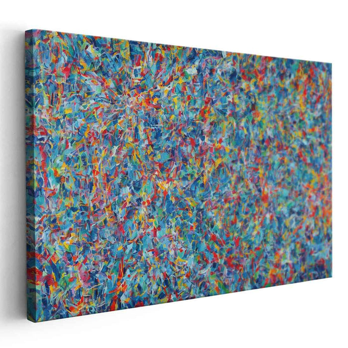 Chaos Unfolds: Abstract Expressionist Explosion of Color Canvas Art