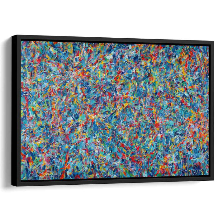Chaos Unfolds: Abstract Expressionist Explosion of Color Canvas Art