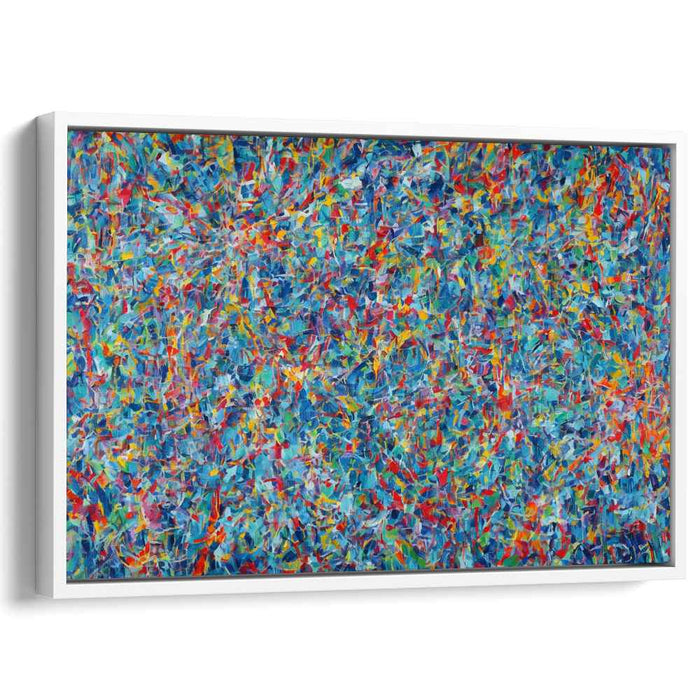 Chaos Unfolds: Abstract Expressionist Explosion of Color Canvas Art