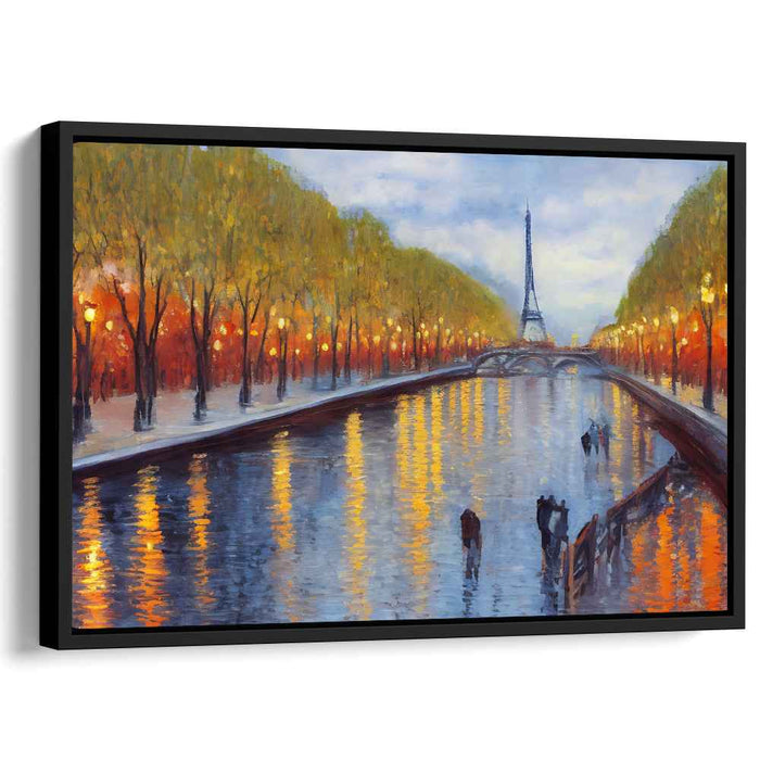Moonlit Seine Serenade: Parisian Evening by the Seine
