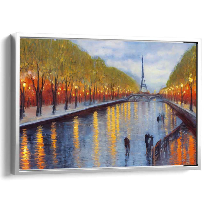 Moonlit Seine Serenade: Parisian Evening by the Seine