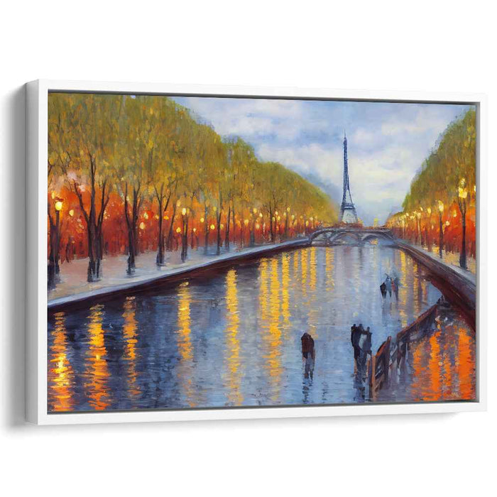 Moonlit Seine Serenade: Parisian Evening by the Seine