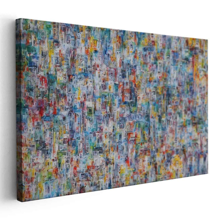 Color Meltdown: Abstract Expressionist Multicolor Canvas Art Print
