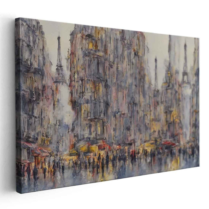 Urban Impression Elevation: Impressionist Cityscape with Eiffel Tower