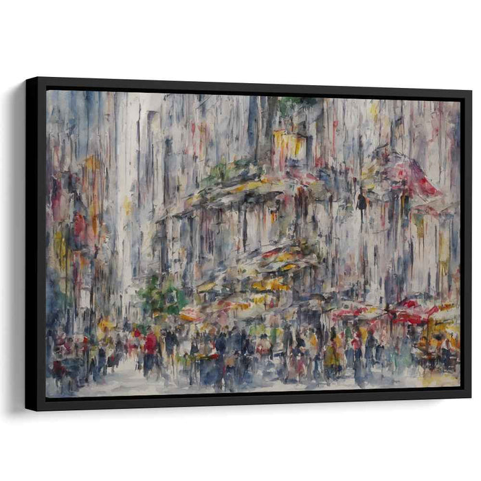 Cityscape Harmony in Brushstrokes: Impressionist Urban Symphony Canvas Art