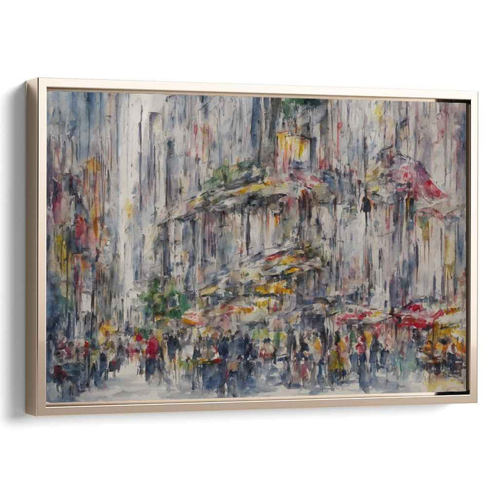 Cityscape Harmony in Brushstrokes: Impressionist Urban Symphony Canvas Art
