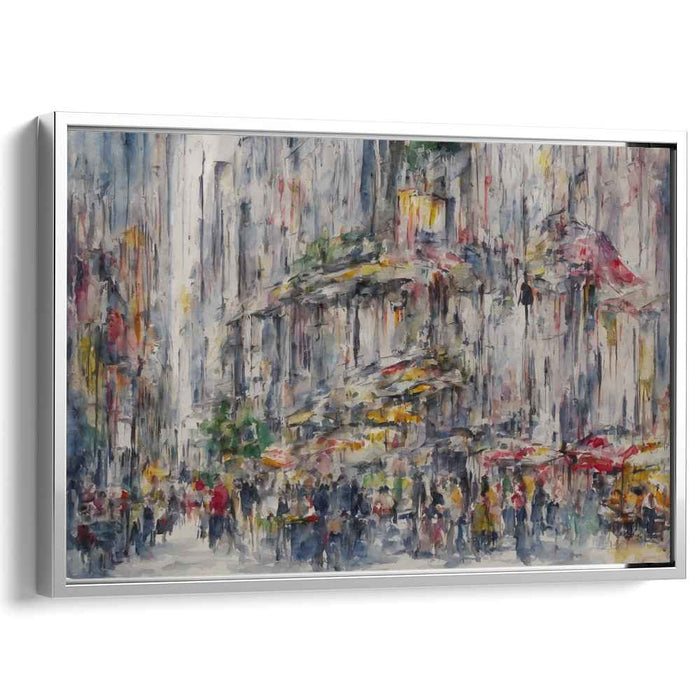 Cityscape Harmony in Brushstrokes: Impressionist Urban Symphony Canvas Art