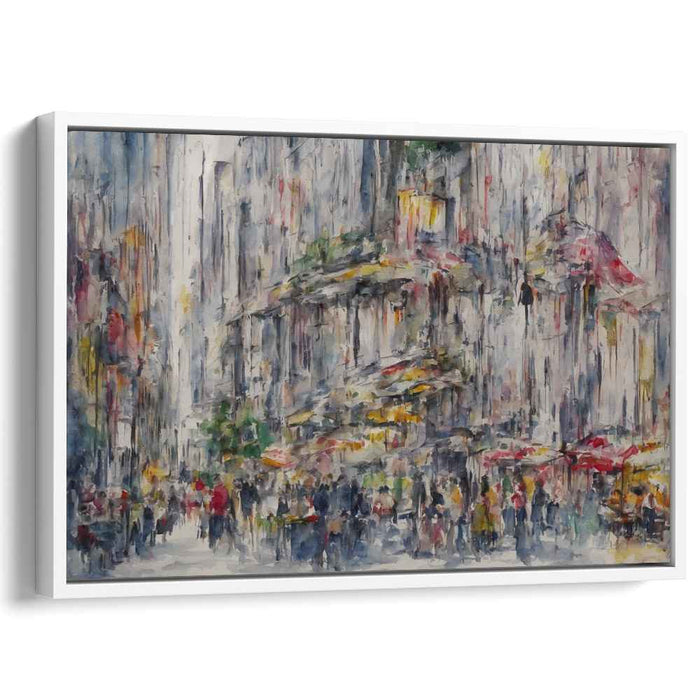 Cityscape Harmony in Brushstrokes: Impressionist Urban Symphony Canvas Art