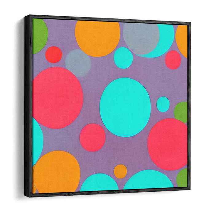 Circles of Whimsy: Vibrant Abstract Circle Canvas Art Print