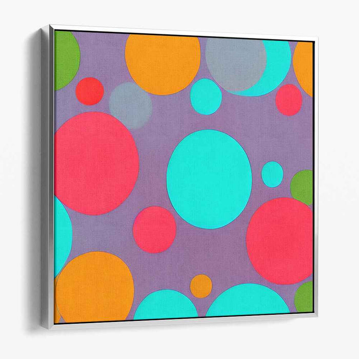 Circles of Whimsy: Vibrant Abstract Circle Canvas Art Print