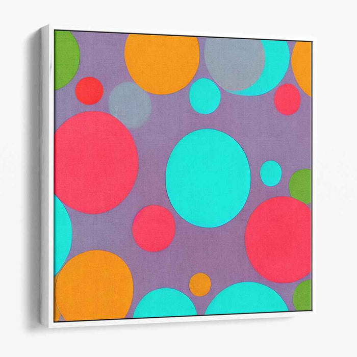 Circles of Whimsy: Vibrant Abstract Circle Canvas Art Print