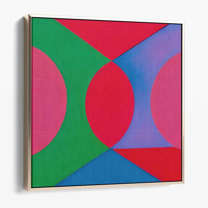 Uncharted Polygon Symphony: Geometric Abstract Canvas Art Print