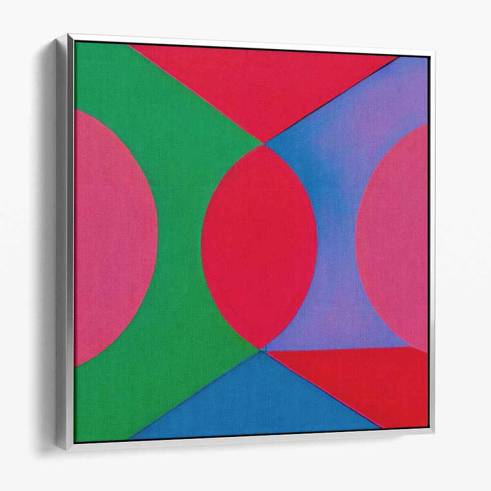Uncharted Polygon Symphony: Geometric Abstract Canvas Art Print