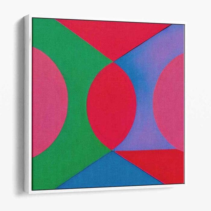 Uncharted Polygon Symphony: Geometric Abstract Canvas Art Print