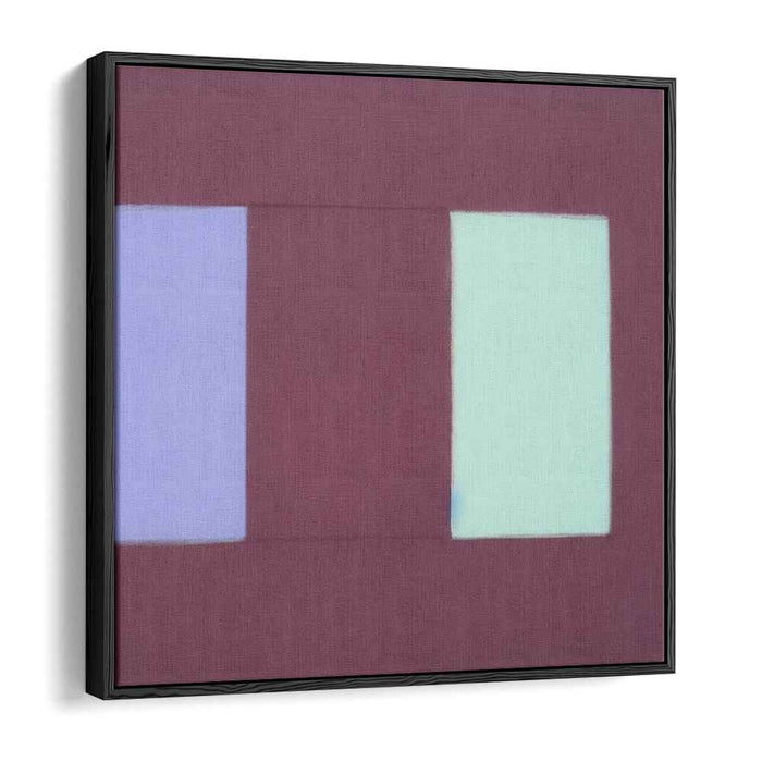 Crimson Contrast: Minimalist Dual-Tone Canvas Art