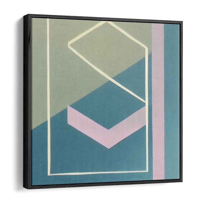 Ethereal Dreamscape Whisper: Teal and Lavender Abstract Canvas Art Print