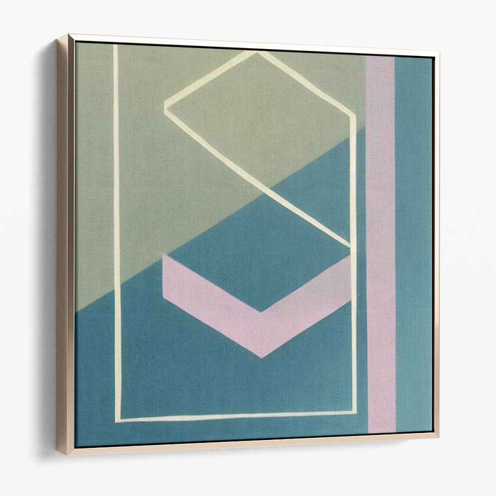 Ethereal Dreamscape Whisper: Teal and Lavender Abstract Canvas Art Print
