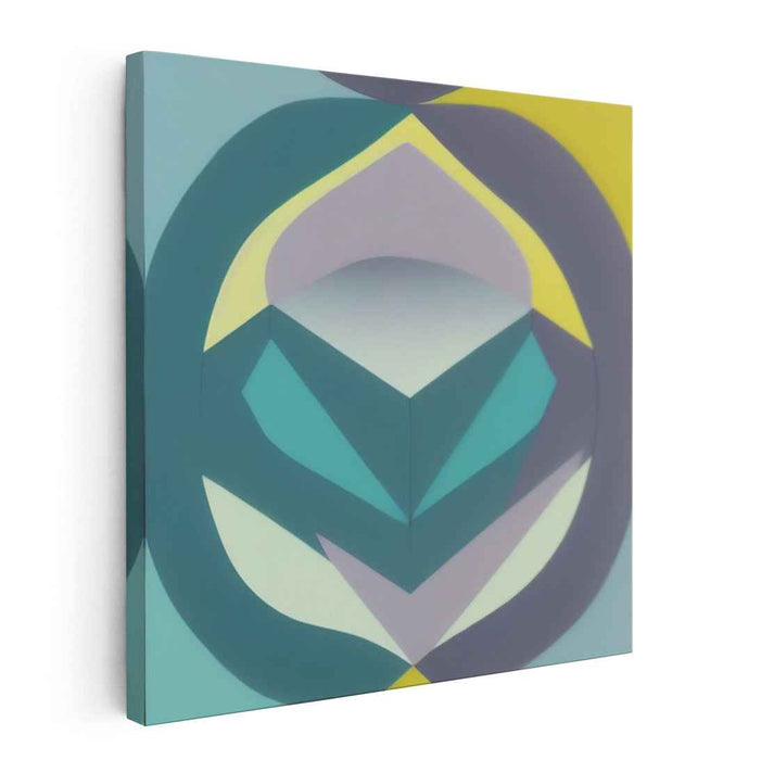 Whispers of Euphoria: Teal and Lavender Abstract Canvas Art