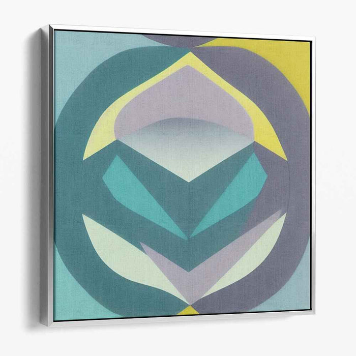 Whispers of Euphoria: Teal and Lavender Abstract Canvas Art