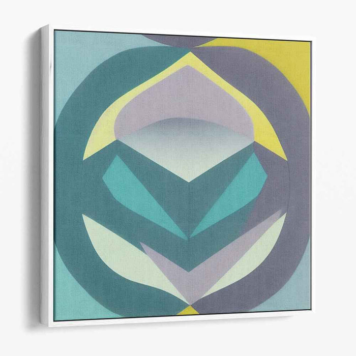 Whispers of Euphoria: Teal and Lavender Abstract Canvas Art