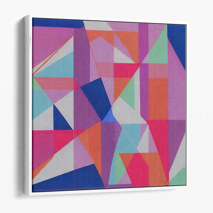 Shape Melodies: A Symphony of Colorful Shapes Canvas Art Print