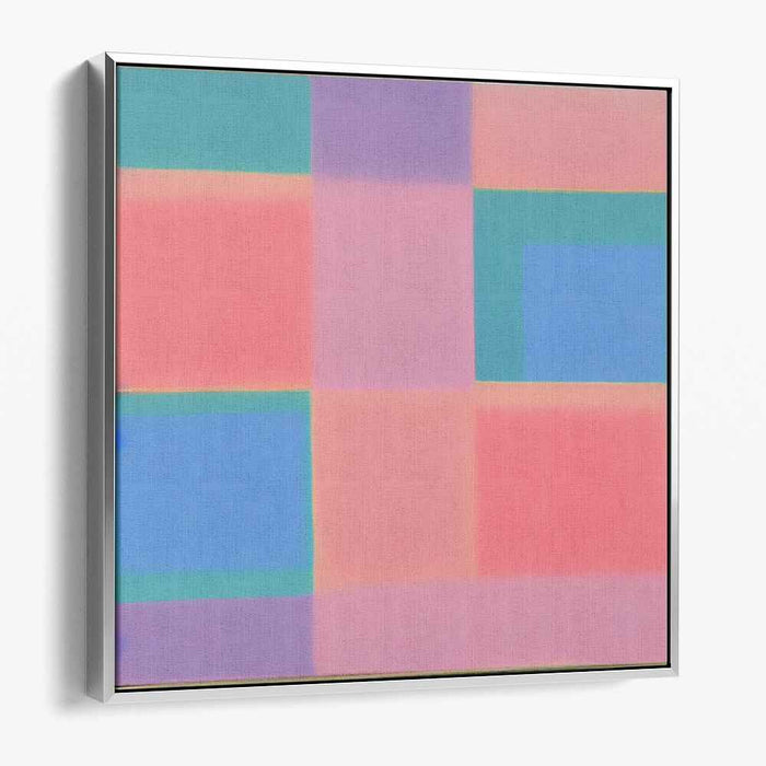 Chalky Horizon Canvas: Pastel Color Field Canvas Art Print