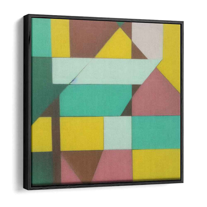 Chromatic Dance of Earth: Modern Abstract Brown and Teal Canvas Art Print