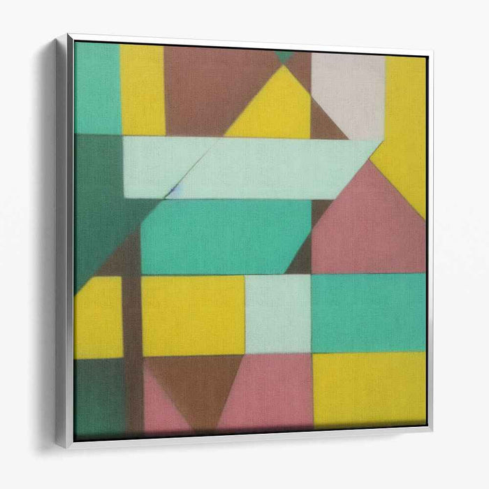 Chromatic Dance of Earth: Modern Abstract Brown and Teal Canvas Art Print