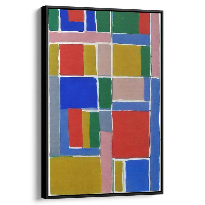 Abstract Harmony Gridscape: Modernist Grid Composition Canvas Art