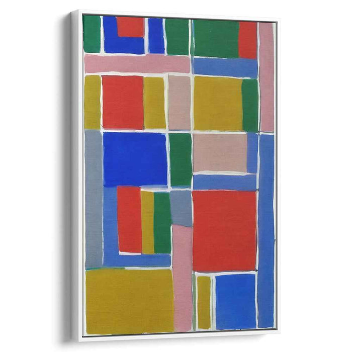 Abstract Harmony Gridscape: Modernist Grid Composition Canvas Art