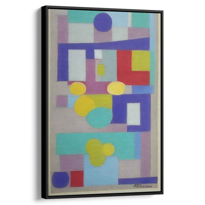 Pastel Prism Realm: Serene Abstract Geometric Canvas Art
