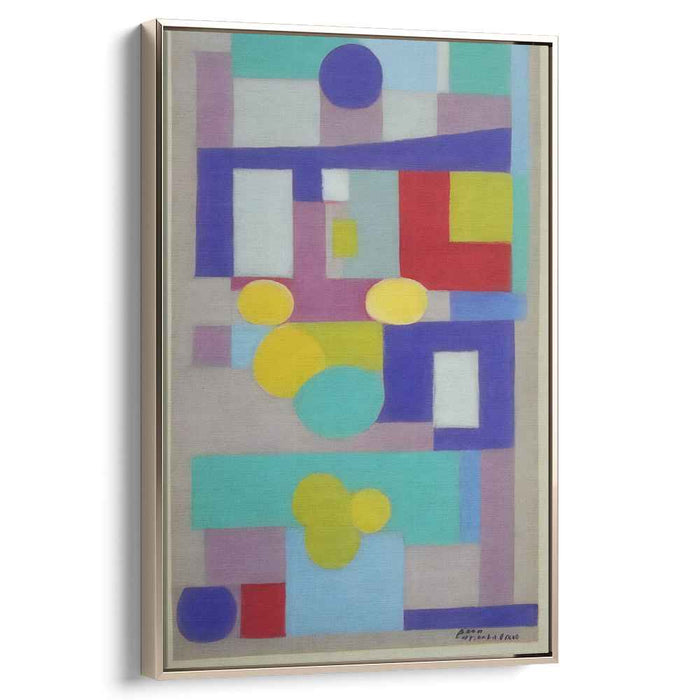 Pastel Prism Realm: Serene Abstract Geometric Canvas Art