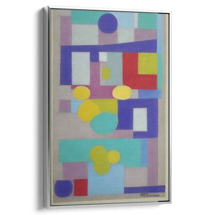 Pastel Prism Realm: Serene Abstract Geometric Canvas Art