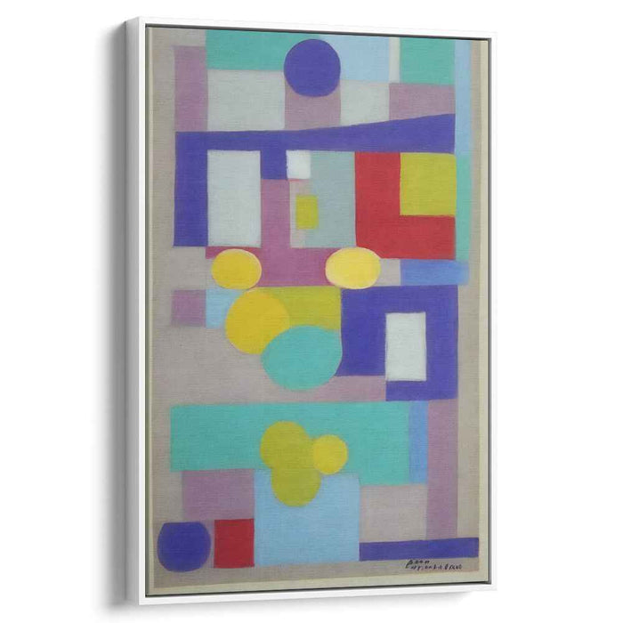 Pastel Prism Realm: Serene Abstract Geometric Canvas Art