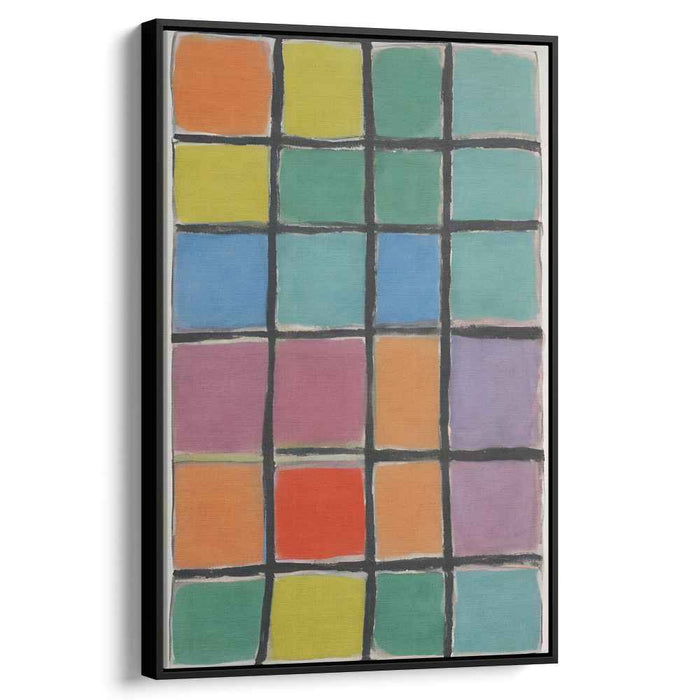Color Fusion: Abstract Color Grid Canvas Art Print