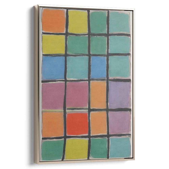 Color Fusion: Abstract Color Grid Canvas Art Print